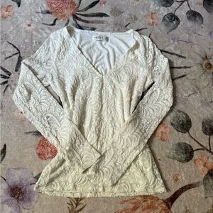 Abercrombie & Fitch Off white Lace Blouse